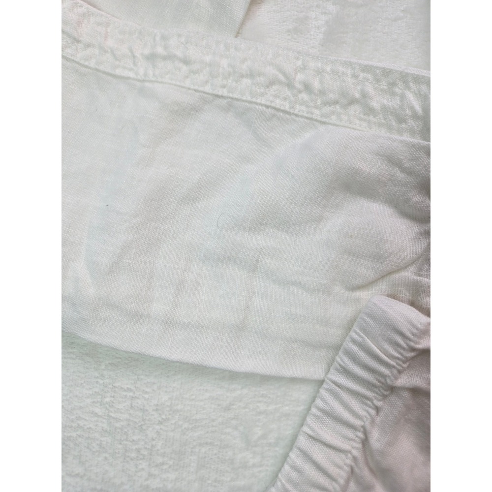 Athleta Cabo Linen Jogger Pants White 100% Linen Elastic Waist Size 0 - Picture 4 of 10